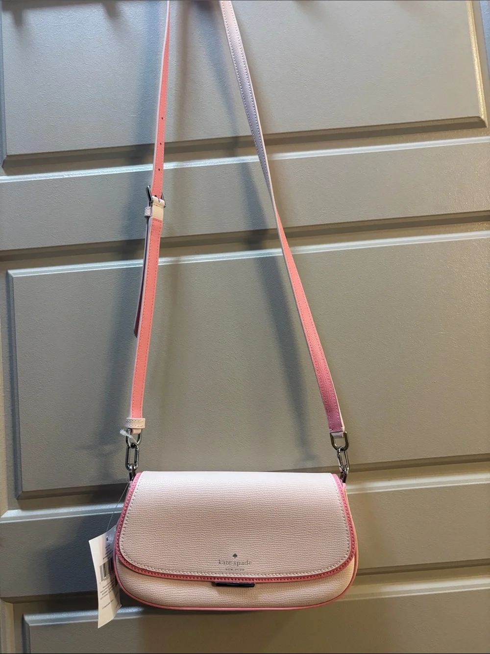 kate spade Small Quinn Mini Crossbody Bag in Pale Pink with Pink Trim